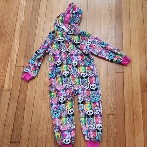 Place Pink and Blue Animal Print Kids Footie